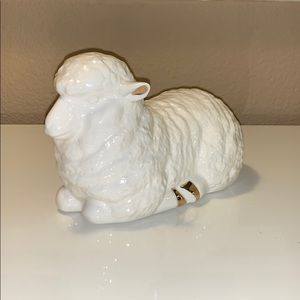 Threshold ceramic sheep figurine